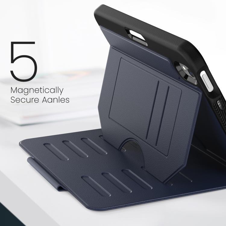 For iPad mini 2024 / mini 6 Notebook Magnetic Leather Tablet Case(Navy Blue) - iPad mini 2024 Cases by buy2fix | Online Shopping UK | buy2fix