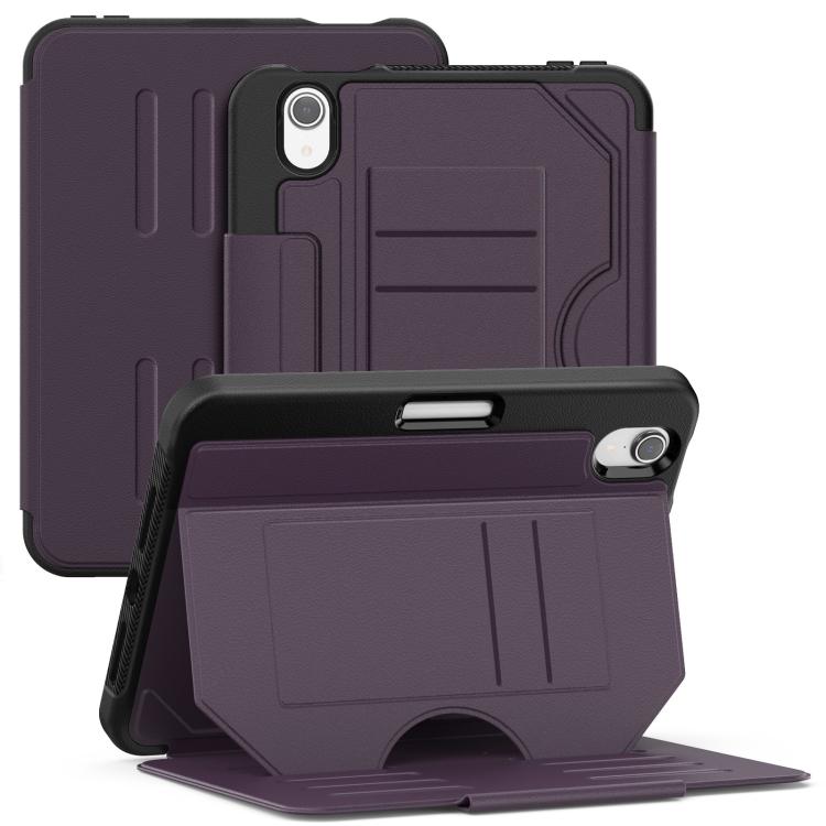 For iPad mini 2024 / mini 6 Notebook Magnetic Leather Tablet Case(Purple) - iPad mini 2024 Cases by buy2fix | Online Shopping UK | buy2fix