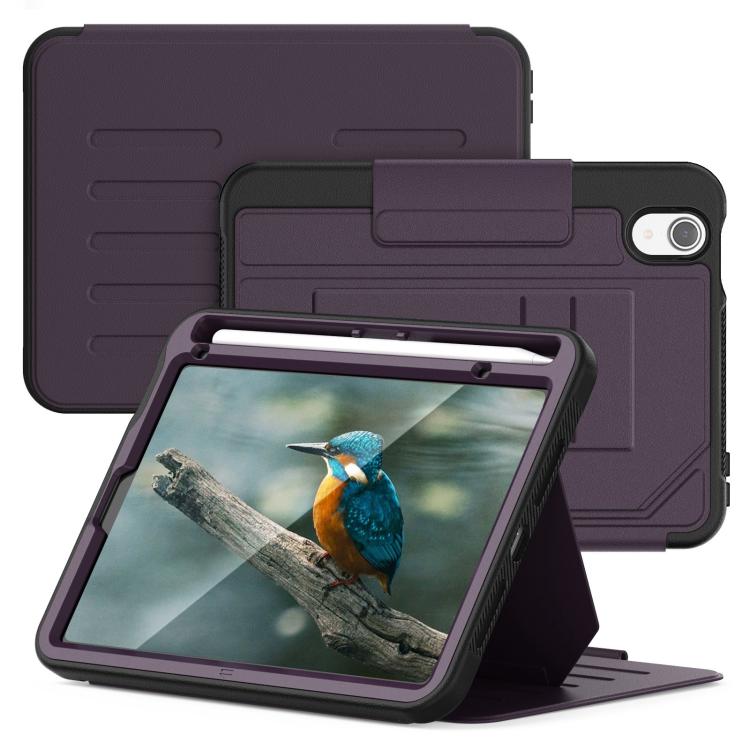 For iPad mini 2024 / mini 6 Notebook Magnetic Leather Tablet Case(Purple) - iPad mini 2024 Cases by buy2fix | Online Shopping UK | buy2fix