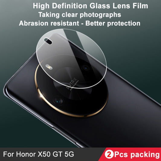 For Honor X50 GT 5G 2pcs/Set imak HD Glass Rear Camera Lens Film by imak