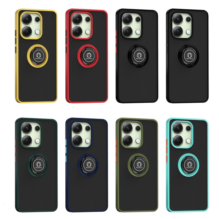 For Xiaomi Redmi Note 13 4G Q Shadow 1 Series TPU + PC Phone Case with Ring(Yellow) - Xiaomi Cases by buy2fix | Online Shopping UK | buy2fix
