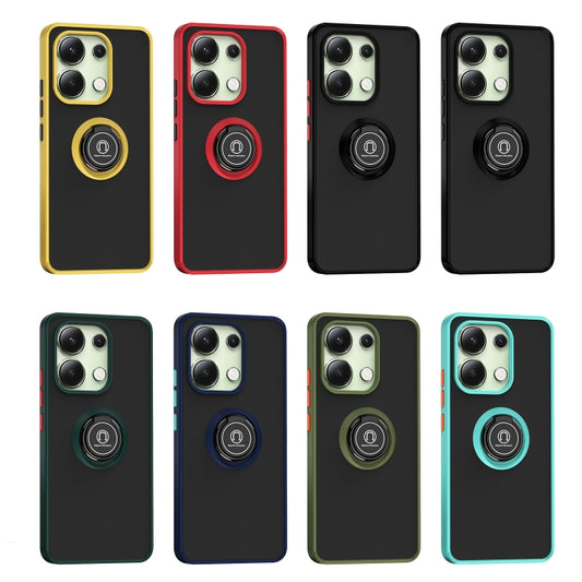For Xiaomi Redmi Note 13 4G Q Shadow 1 Series TPU + PC Phone Case with Ring(Yellow) by buy2fix