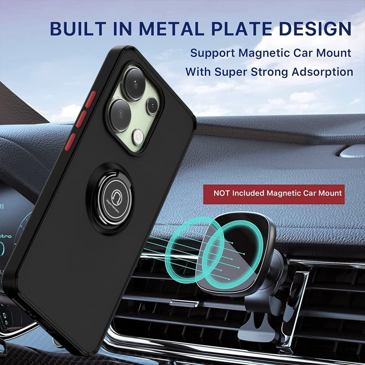 For Xiaomi Redmi Note 13 4G Q Shadow 1 Series TPU + PC Phone Case with Ring(Yellow) - Xiaomi Cases by buy2fix | Online Shopping UK | buy2fix
