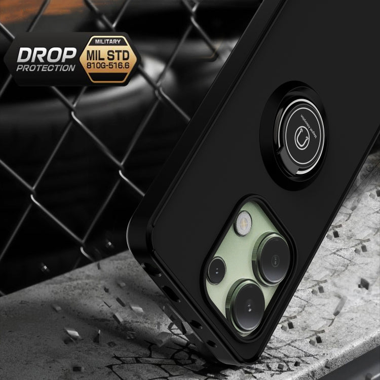 For Xiaomi Redmi Note 13 4G Q Shadow 1 Series TPU + PC Phone Case with Ring(Yellow) - Xiaomi Cases by buy2fix | Online Shopping UK | buy2fix
