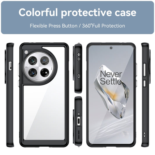 For OnePlus 12 Colorful Series Acrylic Hybrid TPU Phone Case(Black) by buy2fix