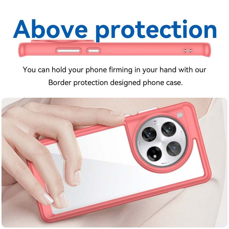 For OnePlus 12 Colorful Series Acrylic Hybrid TPU Phone Case(Red) - OnePlus Cases by buy2fix | Online Shopping UK | buy2fix