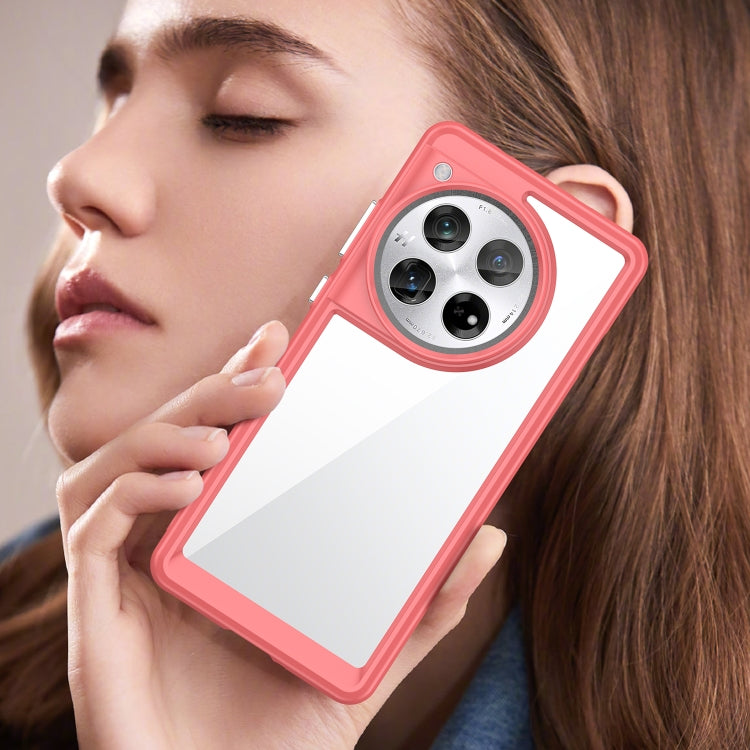 For OnePlus 12 Colorful Series Acrylic Hybrid TPU Phone Case(Red) - OnePlus Cases by buy2fix | Online Shopping UK | buy2fix