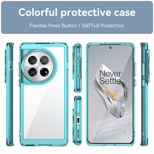For OnePlus 12 Colorful Series Acrylic Hybrid TPU Phone Case(Transparent Blue) by buy2fix