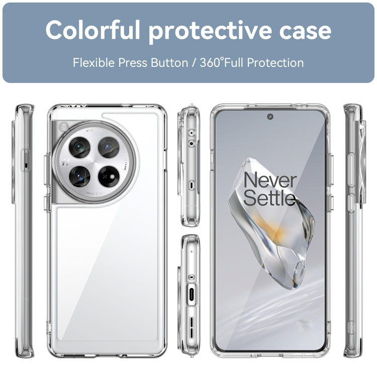 For OnePlus 12 Colorful Series Acrylic Hybrid TPU Phone Case(Transparent) - OnePlus Cases by buy2fix | Online Shopping UK | buy2fix