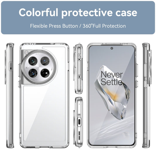 For OnePlus 12 Colorful Series Acrylic Hybrid TPU Phone Case(Transparent) by buy2fix