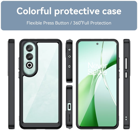For OnePlus Nord CE4 Colorful Series Acrylic Hybrid TPU Phone Case(Black) by buy2fix