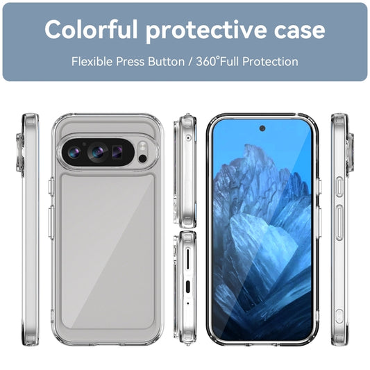 For Google Pixel 9 Colorful Series Acrylic Hybrid TPU Phone Case(Transparent) by buy2fix