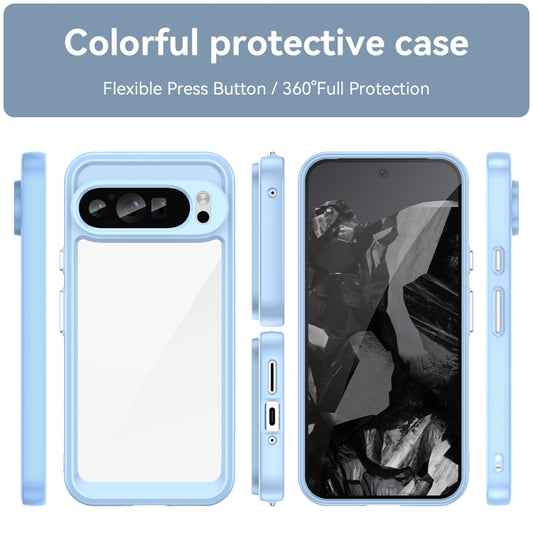 For Google Pixel 9 Pro Colorful Series Acrylic Hybrid TPU Phone Case(Blue) by buy2fix