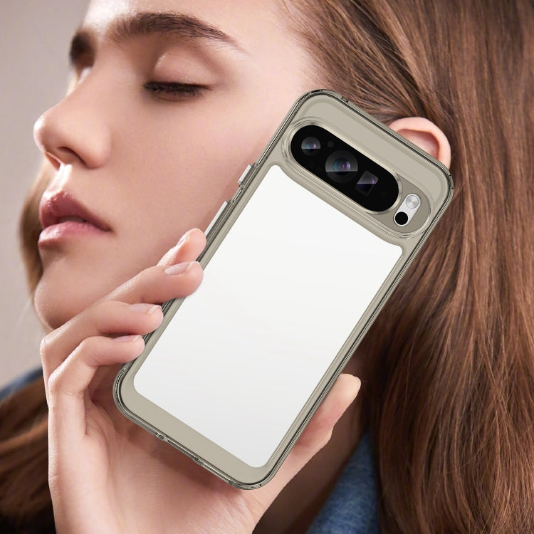 For Google Pixel 9 Pro Colorful Series Acrylic Hybrid TPU Phone Case(Transparent Grey) by buy2fix