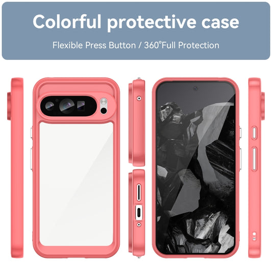 For Google Pixel 9 Pro XL Colorful Series Acrylic Hybrid TPU Phone Case(Red) by buy2fix