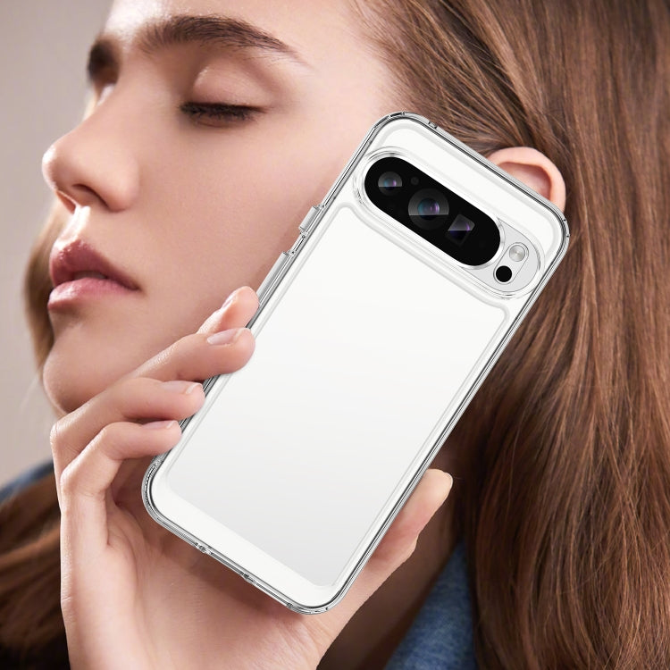 For Google Pixel 9 Pro XL Colorful Series Acrylic Hybrid TPU Phone Case(Transparent) by buy2fix