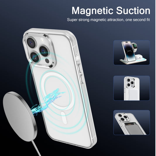 For iPhone 12 Pro Max Electroplated IMD Magsafe PC Hybrid TPU Phone Case(White) by buy2fix