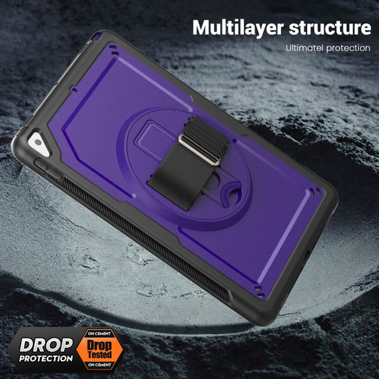 For iPad 10.2 2021 / 2020 / 10.5 2019 Honeycomb Hand Grip Turntable Stand Tablet Case(Purple) - iPad 10.2 Cases by buy2fix | Online Shopping UK | buy2fix