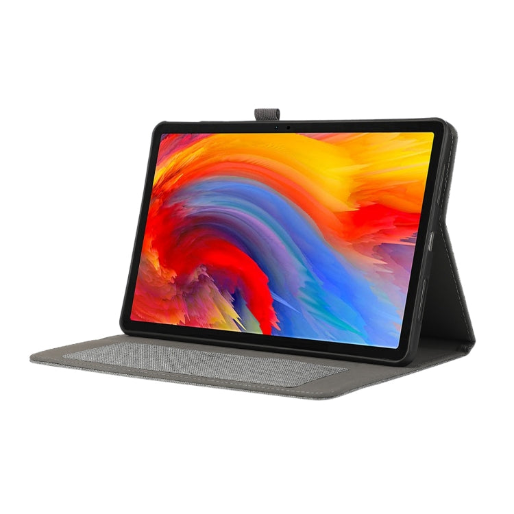 For Lenovo Tab M11 / Xiaoxin Pad 11 2024 Fabric Texture Horizontal Flip Leather Tablet Case(Grey) - Lenovo by buy2fix | Online Shopping UK | buy2fix
