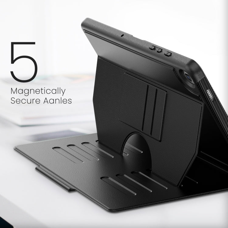 For Samsung Galaxy Tab A9+ Notebook Magnetic Leather Tablet Case(Black) - Galaxy Tab A9+ by buy2fix | Online Shopping UK | buy2fix
