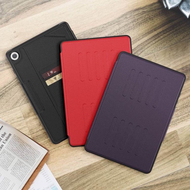 For Samsung Galaxy Tab A9+ Notebook Magnetic Leather Tablet Case(Purple) - Galaxy Tab A9+ by buy2fix | Online Shopping UK | buy2fix