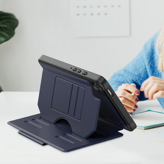 For Samsung Galaxy Tab A9 Notebook Magnetic Leather Tablet Case(Navy Blue) - Galaxy Tab A9 by buy2fix | Online Shopping UK | buy2fix