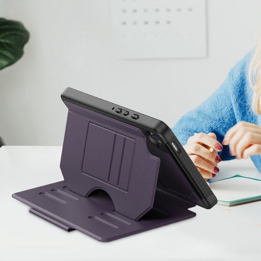 For Samsung Galaxy Tab A9 Notebook Magnetic Leather Tablet Case(Purple) - Galaxy Tab A9 by buy2fix | Online Shopping UK | buy2fix