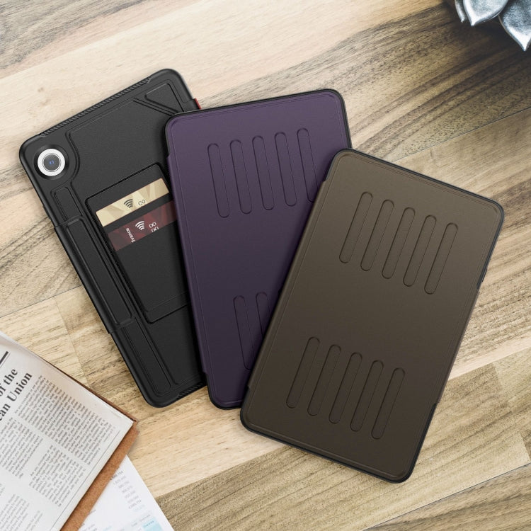 For Samsung Galaxy Tab A9 Notebook Magnetic Leather Tablet Case(Brown) - Galaxy Tab A9 by buy2fix | Online Shopping UK | buy2fix