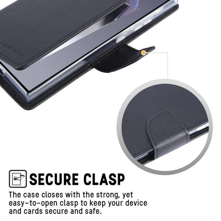 For Samsung Galaxy S24 Ultra 5G GOOSPERY FANCY DIARY Cross Texture Leather Phone Case(Purple) by GOOSPERY