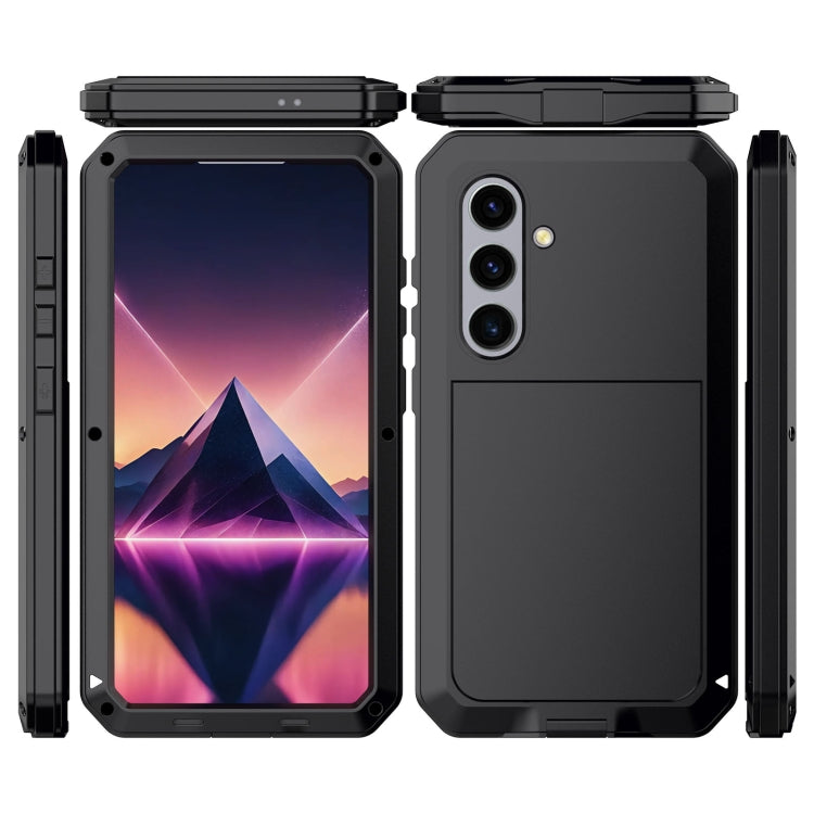 For Samsung Galaxy S24+ 5G Shockproof Life Waterproof Silicone + Zinc Alloy Phone Case(Black) - Galaxy S24+ 5G Cases by buy2fix | Online Shopping UK | buy2fix