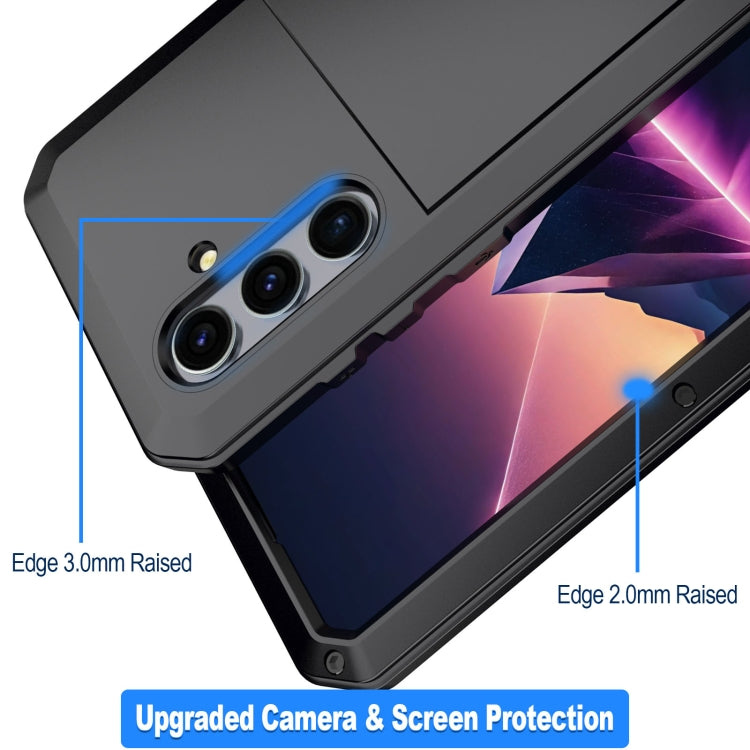 For Samsung Galaxy S24+ 5G Shockproof Life Waterproof Silicone + Zinc Alloy Phone Case(Black) - Galaxy S24+ 5G Cases by buy2fix | Online Shopping UK | buy2fix