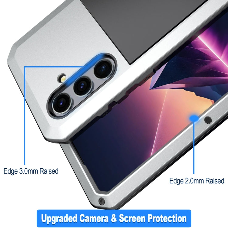 For Samsung Galaxy S24 5G Shockproof Life Waterproof Silicone + Zinc Alloy Phone Case(Silver) - Galaxy S24 5G Cases by buy2fix | Online Shopping UK | buy2fix