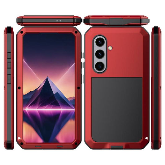 For Samsung Galaxy S25+ 5G Shockproof Life Waterproof Silicone + Zinc Alloy Phone Case(Red) - Galaxy S25+ 5G Cases by buy2fix | Online Shopping UK | buy2fix