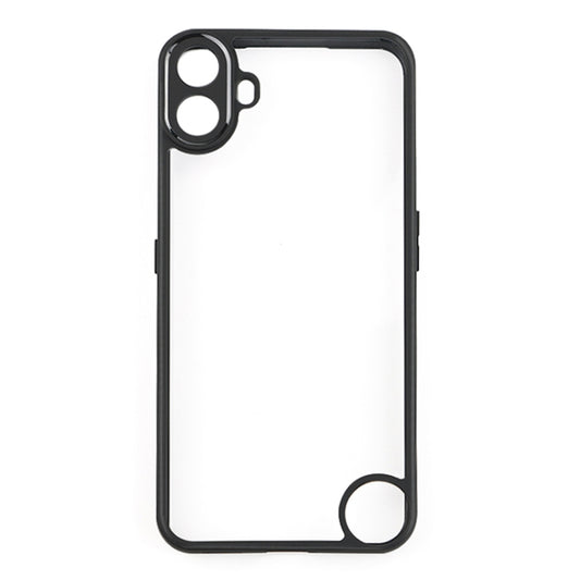 For Nothing CMF Phone 1 Frosted TPU Hybrid Transparent PC Phone Case(Black) - Nothing Cases by buy2fix | Online Shopping UK | buy2fix