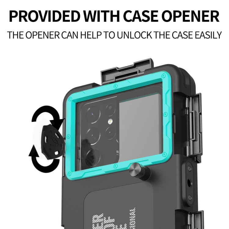 Diving Shell Gen2 Upgrade IP68 Waterproof Phone Case(Black Blue) - Waterproof Bag by buy2fix | Online Shopping UK | buy2fix
