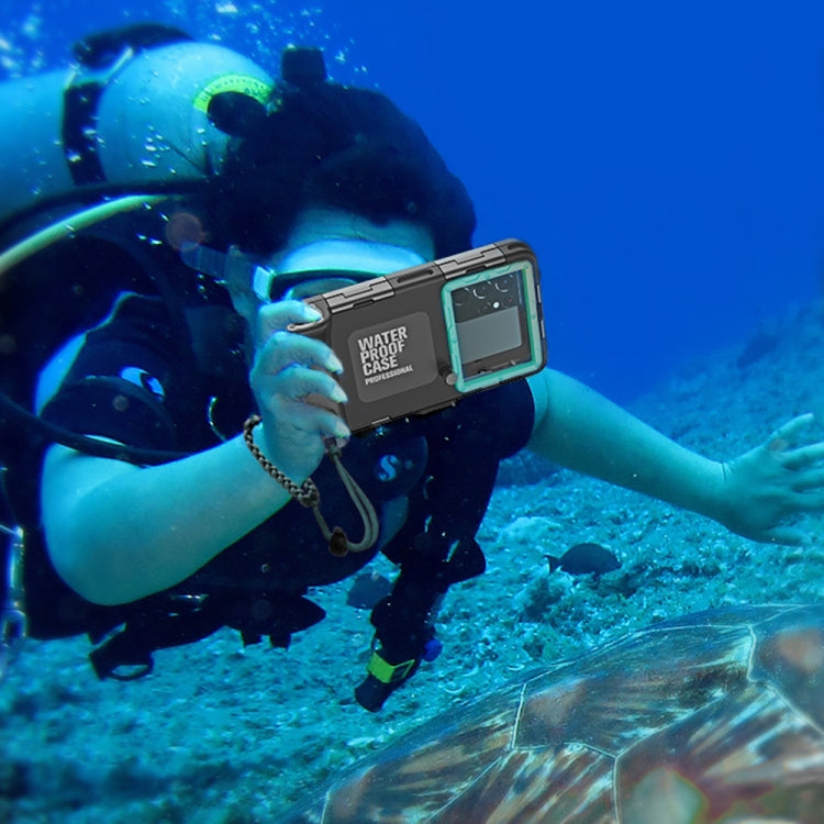 Diving Shell Gen2 Upgrade IP68 Waterproof Phone Case(Black Blue) - Waterproof Bag by buy2fix | Online Shopping UK | buy2fix