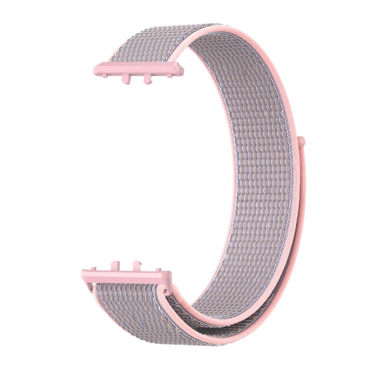 For Samsung Galaxy Fit 3 Woven Nylon Loop Watch Band(Pinkish) by buy2fix