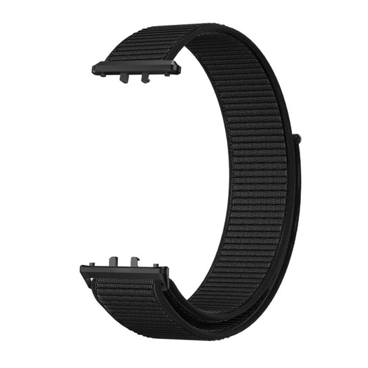 For Samsung Galaxy Fit 3 Woven Nylon Loop Watch Band(Black) by buy2fix