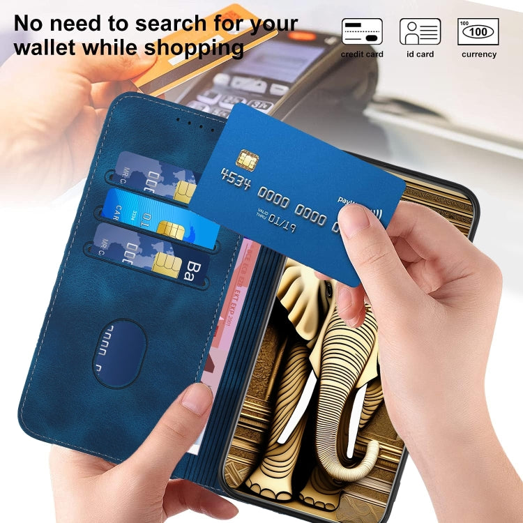 For Tecno Spark Go 2024 Elephant Head Embossed Phone Leather Case with Lanyard(Royal Blue) by buy2fix