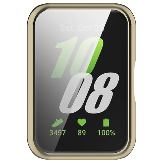 For Samsung Galaxy Fit 3 Full Coverage TPU Electroplated Watch Protective Case(Light Gold) by buy2fix