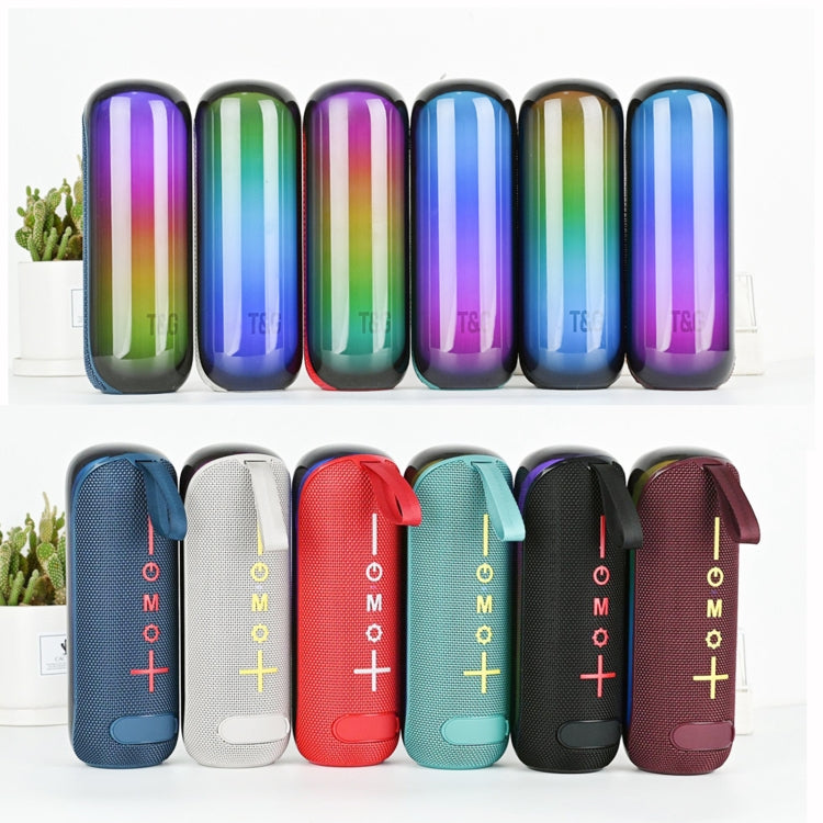 T&G TG-384 Mini Portable Bluetooth Speaker Support TF / U-disk / RGB Light(Blue) by T&G