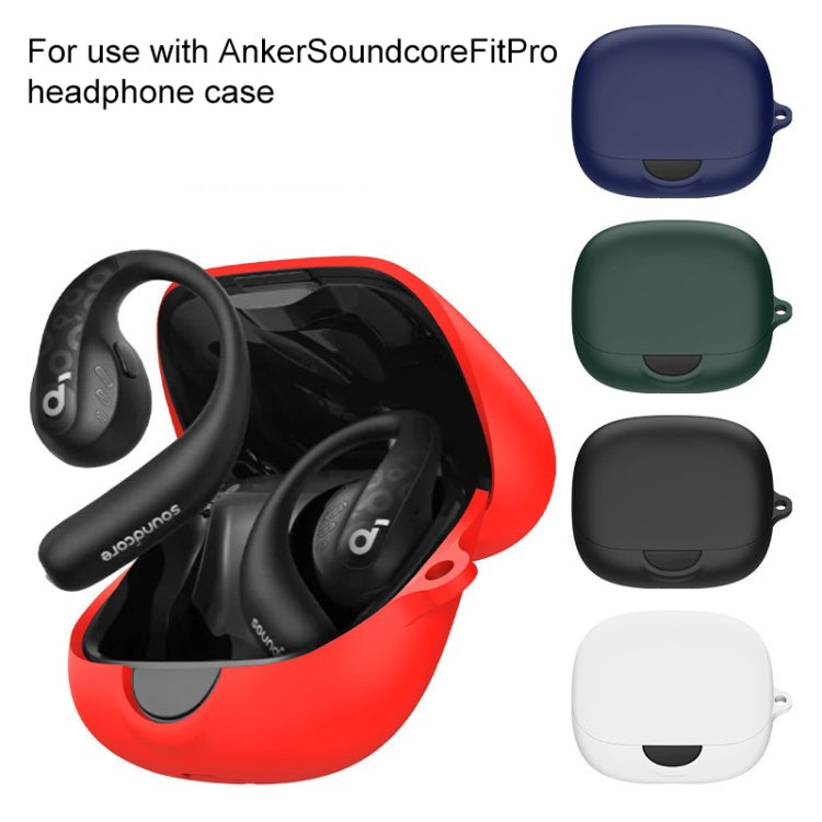 For Anker Soundcore AeroFit Pro Wireless Earphone Silicone Protective Case(Black) - Other Earphone Case by buy2fix | Online Shopping UK | buy2fix