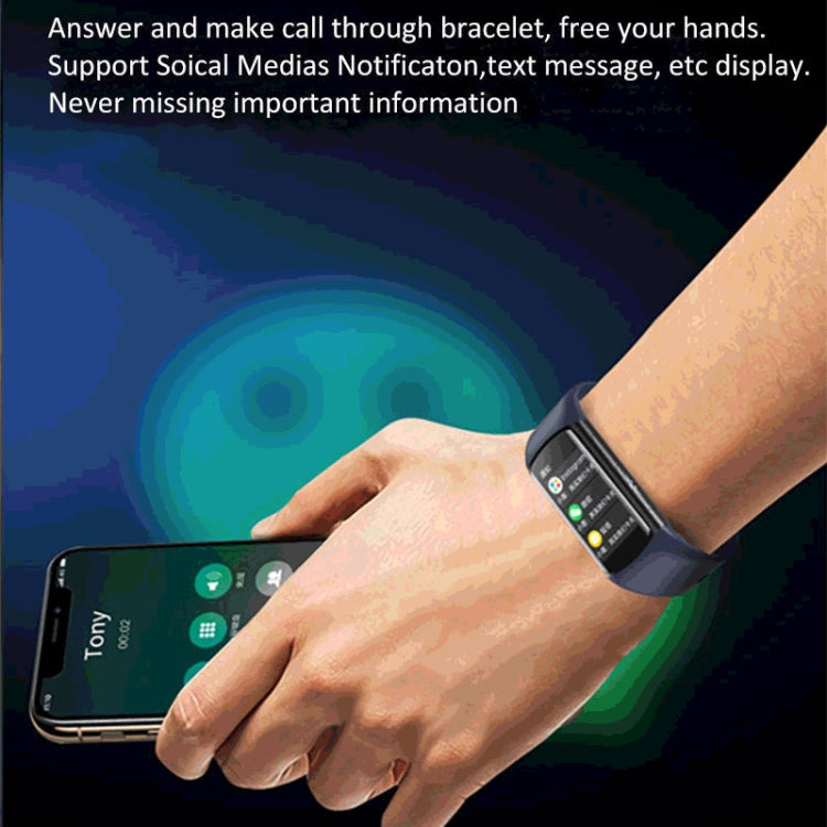 SPOVAN H8 1.47 inch TFT HD Screen Smart Bracelet Supports Bluetooth Calling/Blood Oxygen Monitoring(Blue) by SPOVAN