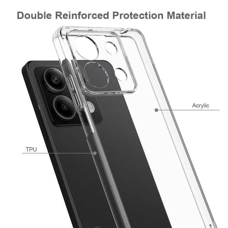 For Xiaomi Redmi Note 13 5G Scratchproof Acrylic TPU Phone Case(Transparent) - Xiaomi Cases by buy2fix | Online Shopping UK | buy2fix