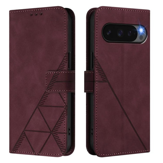 For Google Pixel 10 Pro XL Crossbody 3D Embossed Flip Leather Phone Case(Wine Red) - Google Cases by buy2fix | Online Shopping UK | buy2fix
