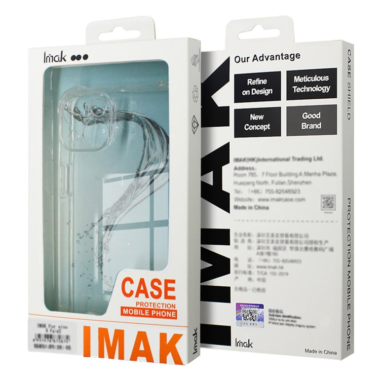 For OPPO Reno11 F 5G imak Shockproof Airbag TPU Phone Case(Transparent) - OPPO Cases by imak | Online Shopping UK | buy2fix