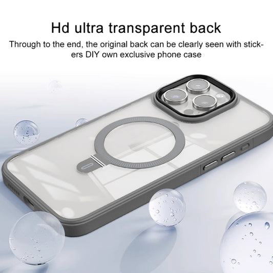 For iPhone 13 Shield Armor MagSafe Holder Phone Case(Grey) by buy2fix