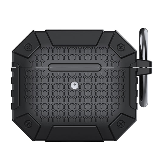 For AirPods 3 Wireless Earphones Shockproof Armor Protective Case(Black) by buy2fix