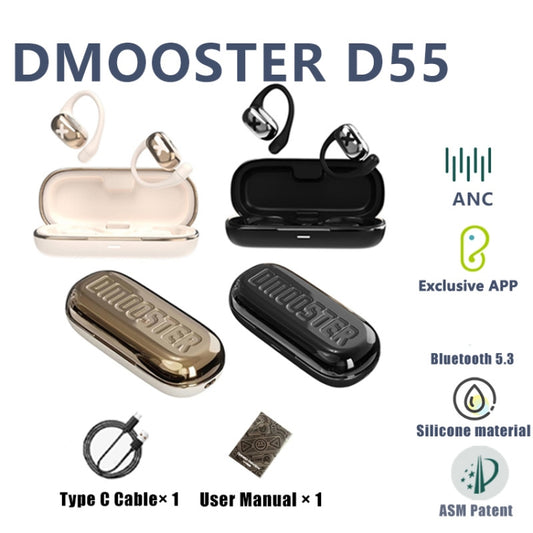 D MOOSTER D55 OWS Ear-Mounted ENC Bluetooth Earphones(Beige) by D MOOSTER