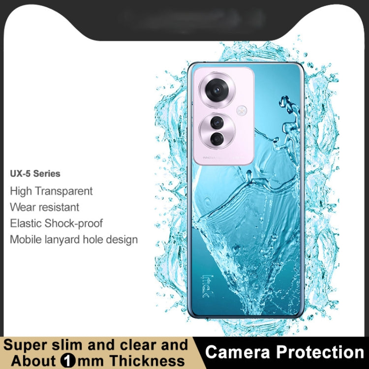 For OPPO Reno11 F imak UX-5 Series Transparent Shockproof TPU Protective Case(Transparent) - OPPO Cases by imak | Online Shopping UK | buy2fix